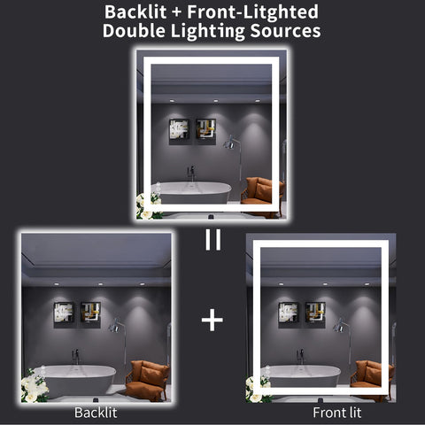 LOAAO espejo de vidrio templado, resistente y seguro para uso diario.