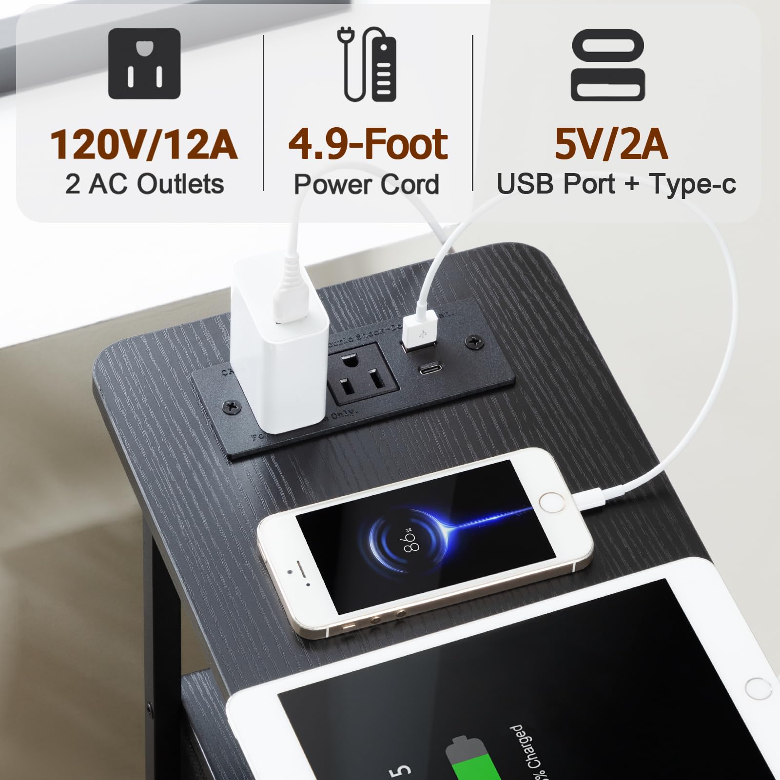 LOAKEKEL estante abierto para revistas y controles remotos