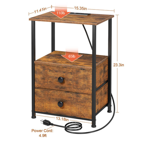 Zona de almacenamiento con cuatro estantes en la mesita LOAKEKEL