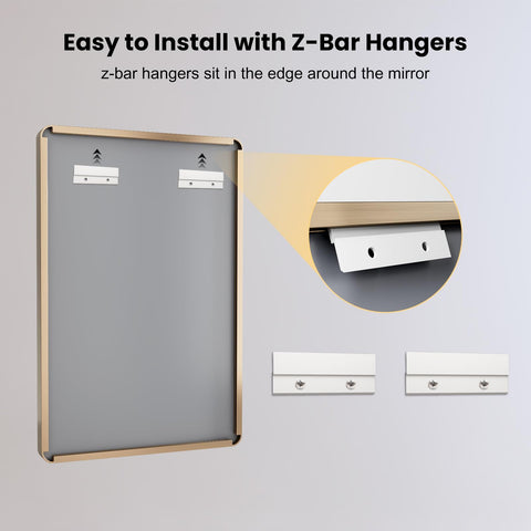 LOAAO espejo dorado empaque protegido mantiene el producto seguro.