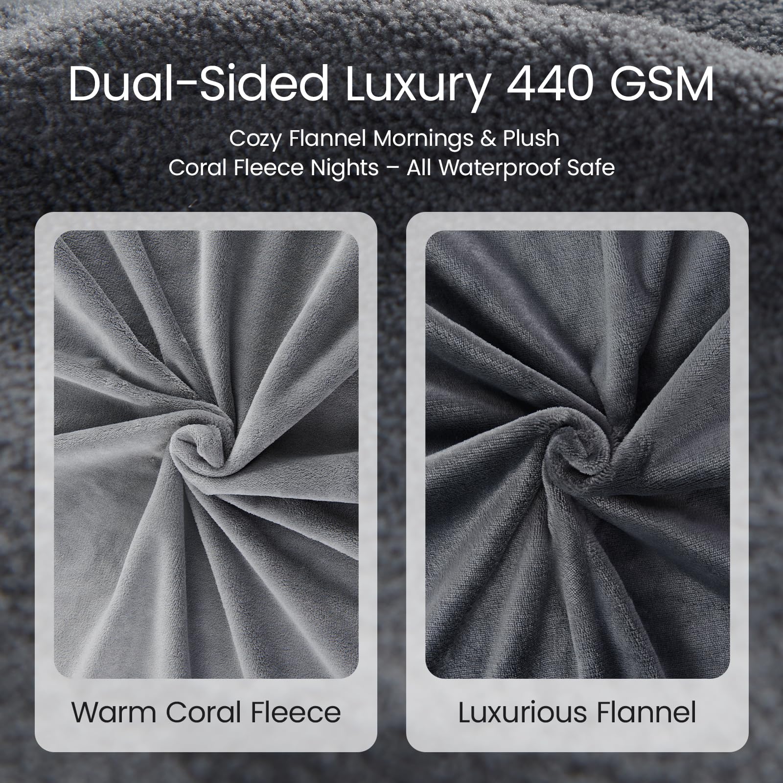 Manta LOOBANI tacto suave coral, comodidad acolchada para siestas.