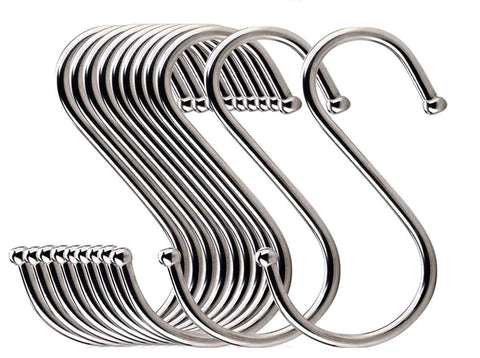 Lysas gancho en forma de S redondo para cocina, útil para utensilios y paños.