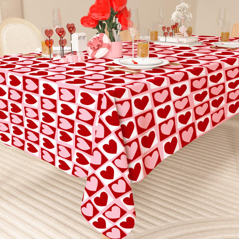 Mantel valentines-tablecloth diseño dulce de corazones para fiestas.
