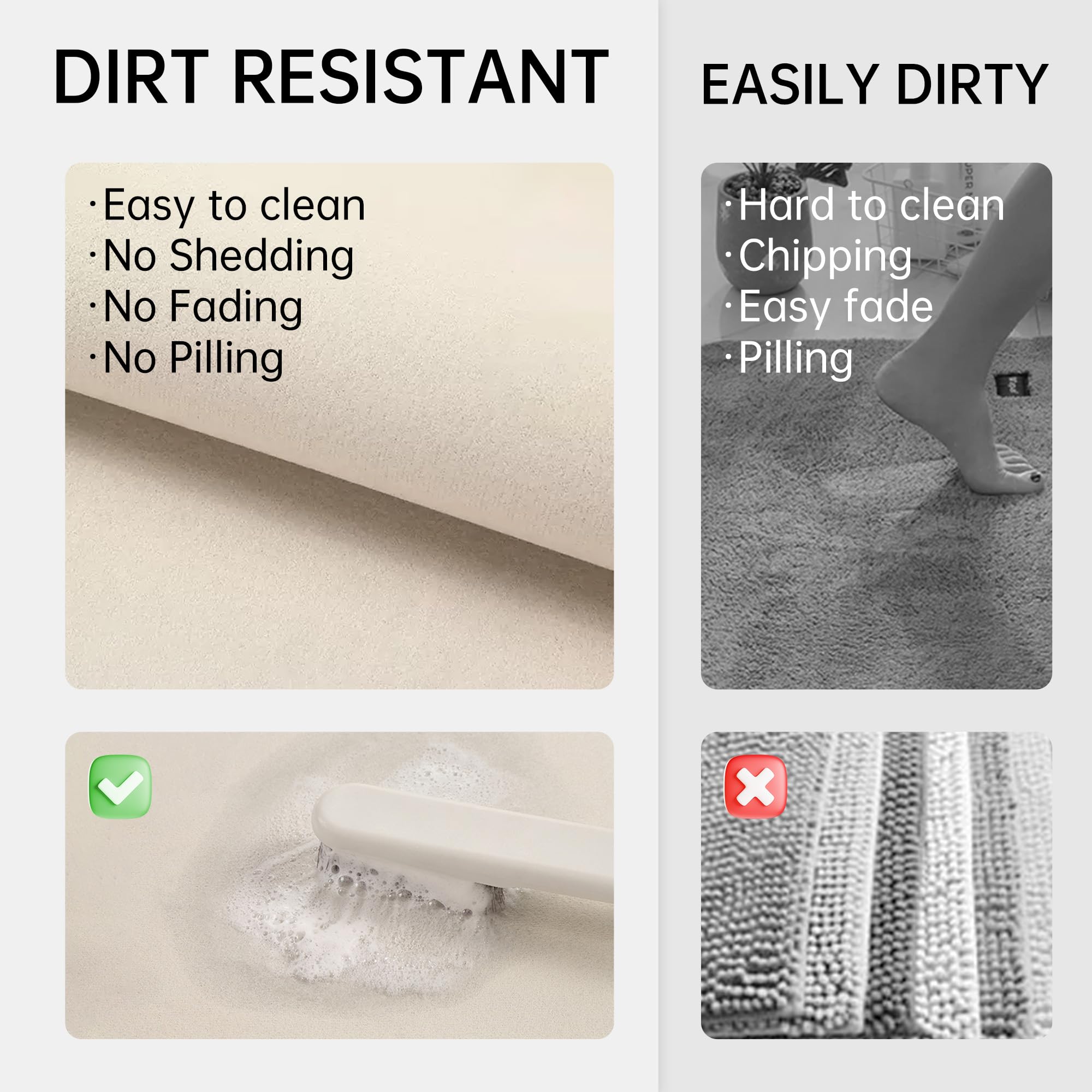 Mecko Alfombra de baño bajo la puerta para mantener el piso seco.