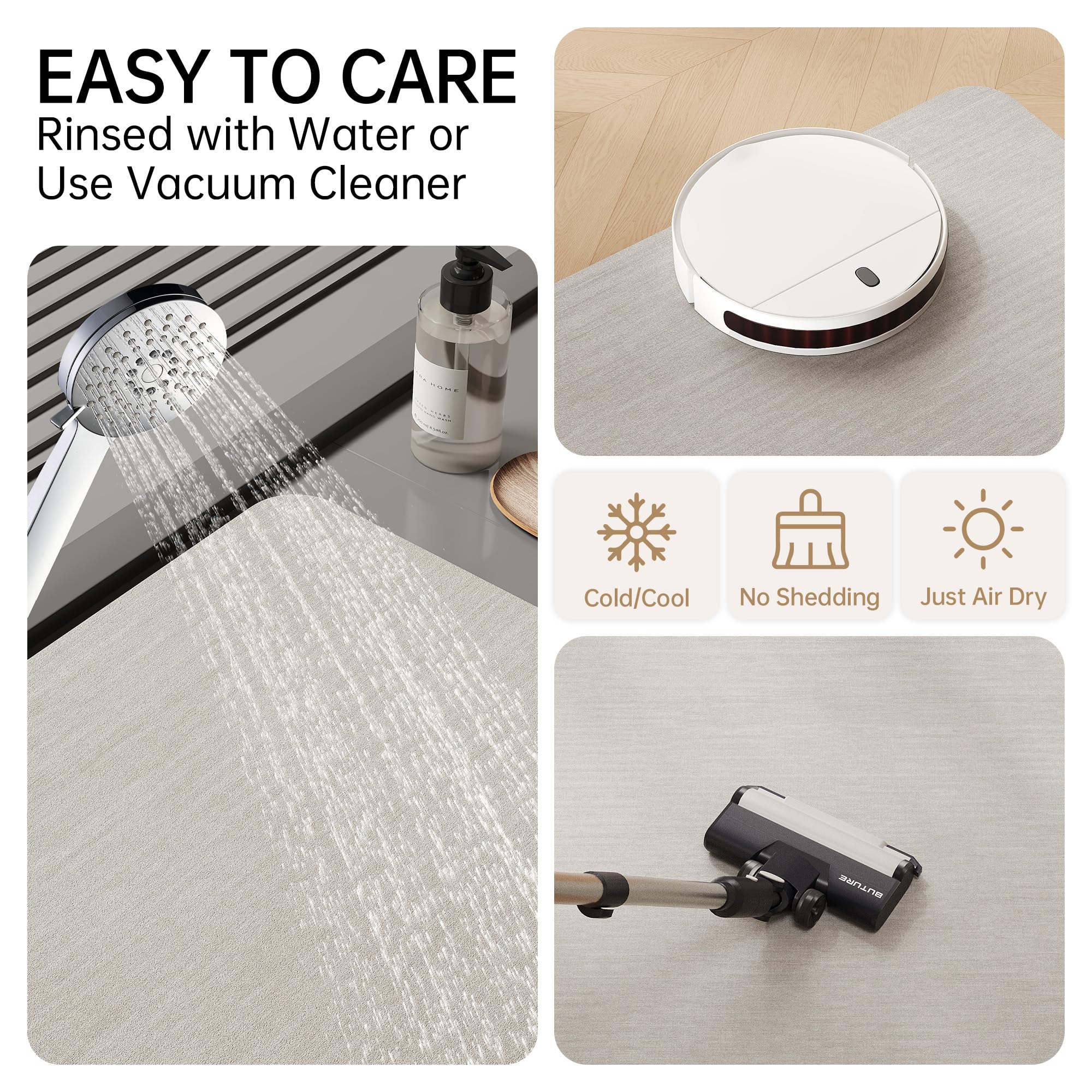 Mecko Alfombra de baño duradera para uso diario y desgaste cotidiano.