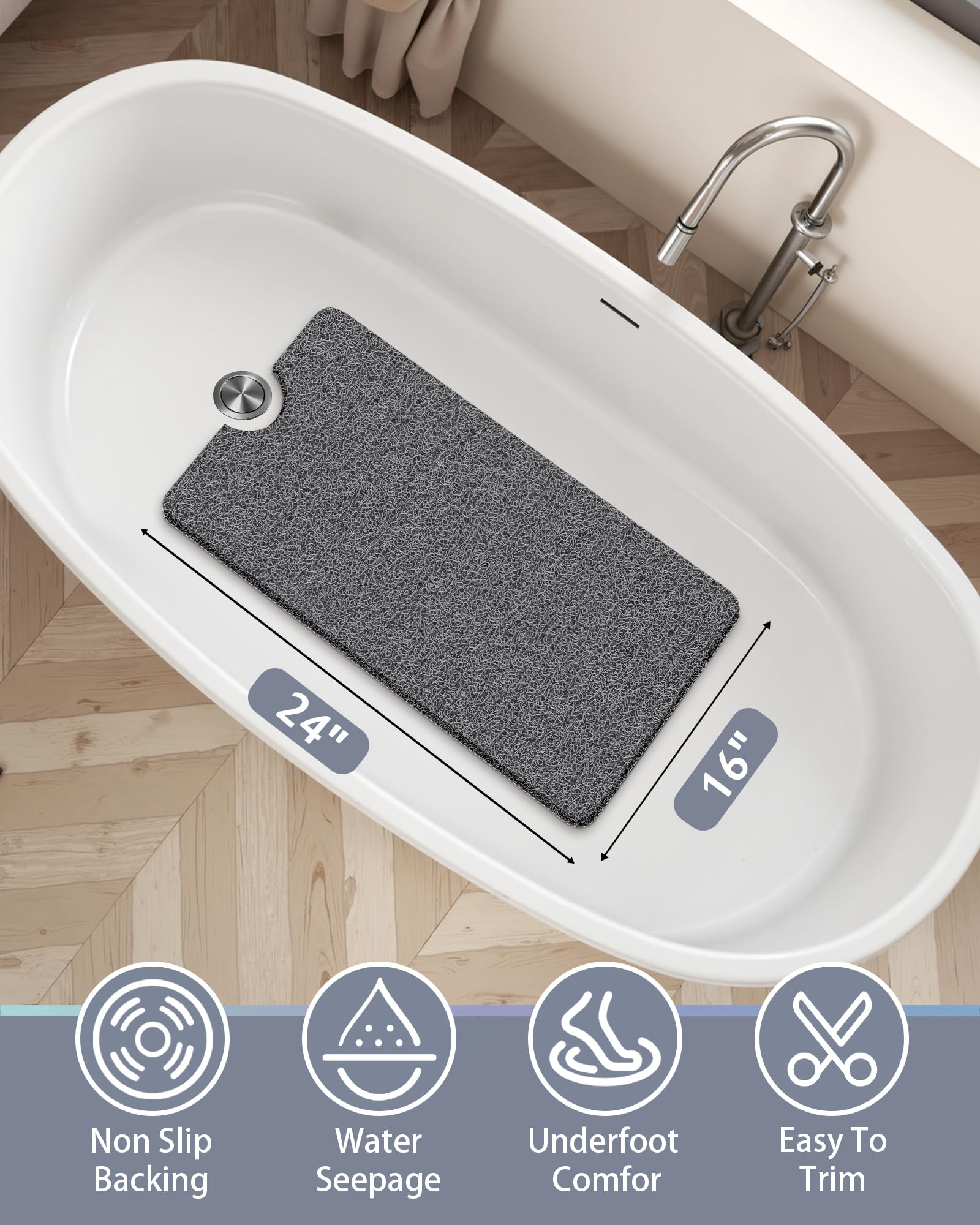 Mecko superficie texturada en gris para paso cómodo y estable