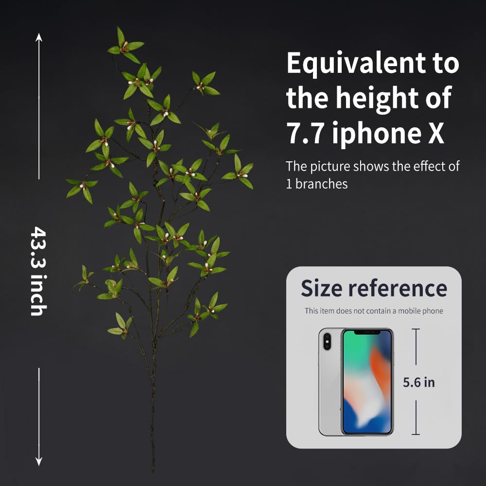 Ramas artificiales para ramos y arreglos, toques de verdor permanente.