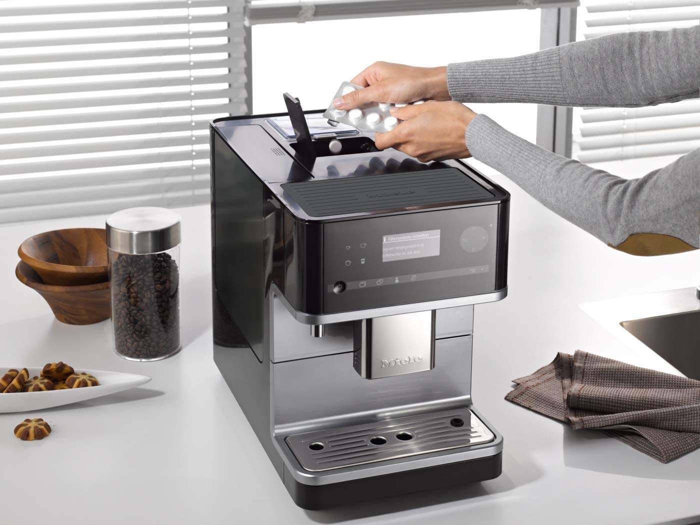 Aceites y residuos del café reducidos con tabletas Miele.