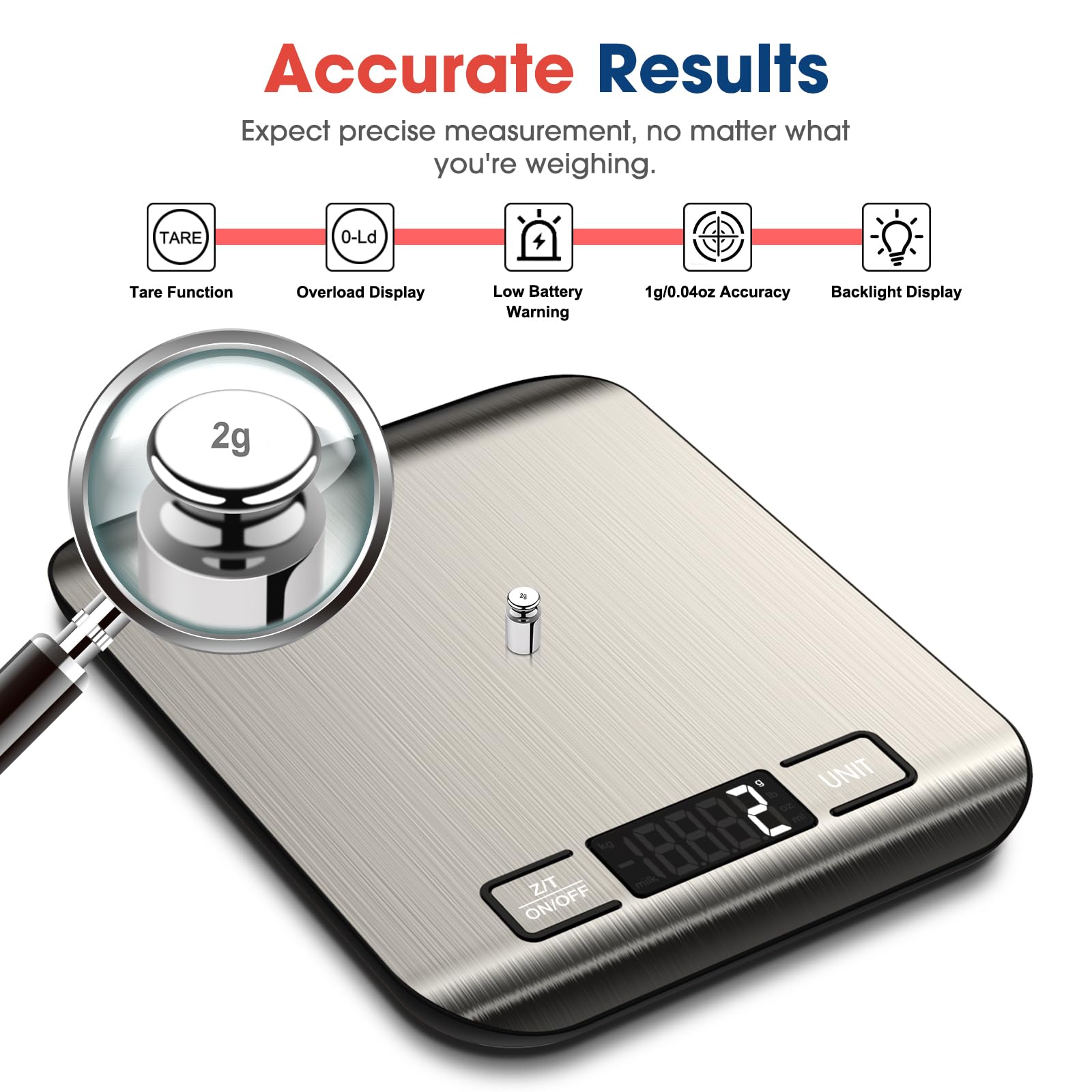 Mik-Nana balanza con múltiples unidades facilita cocinar y hornear.
