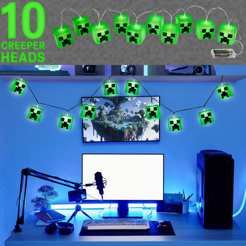 Luz LED a pila de Minecraft para pared, sin enchufe necesario