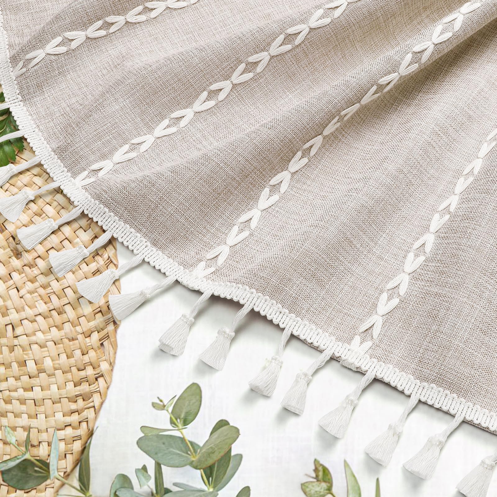 Textura gruesa 310 GSM, mezcla lino y poliéster.