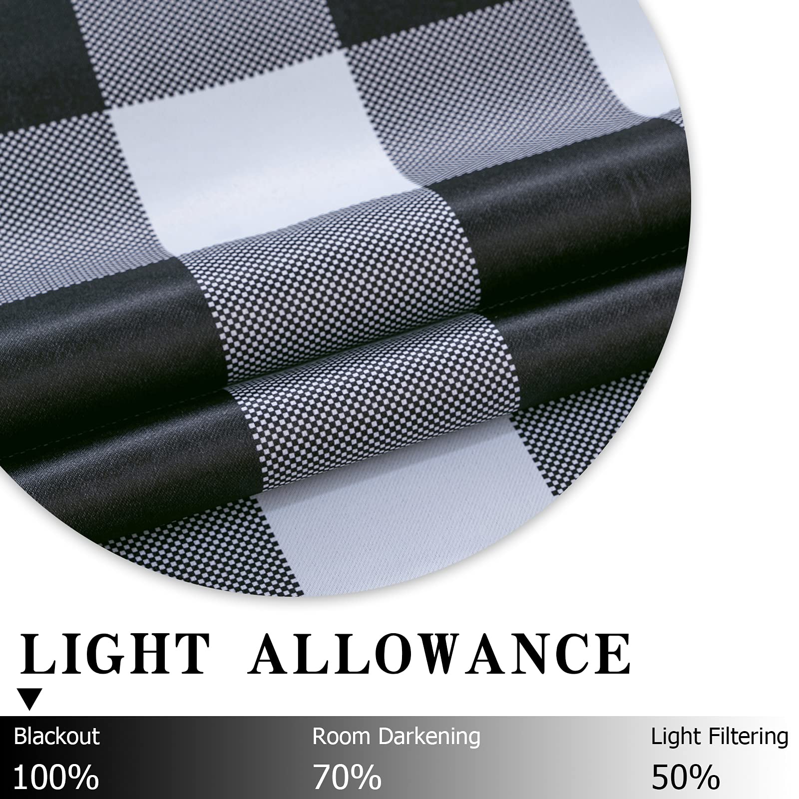 MIULEE cortinas a cuadros diseño tradicional para decoración versátil