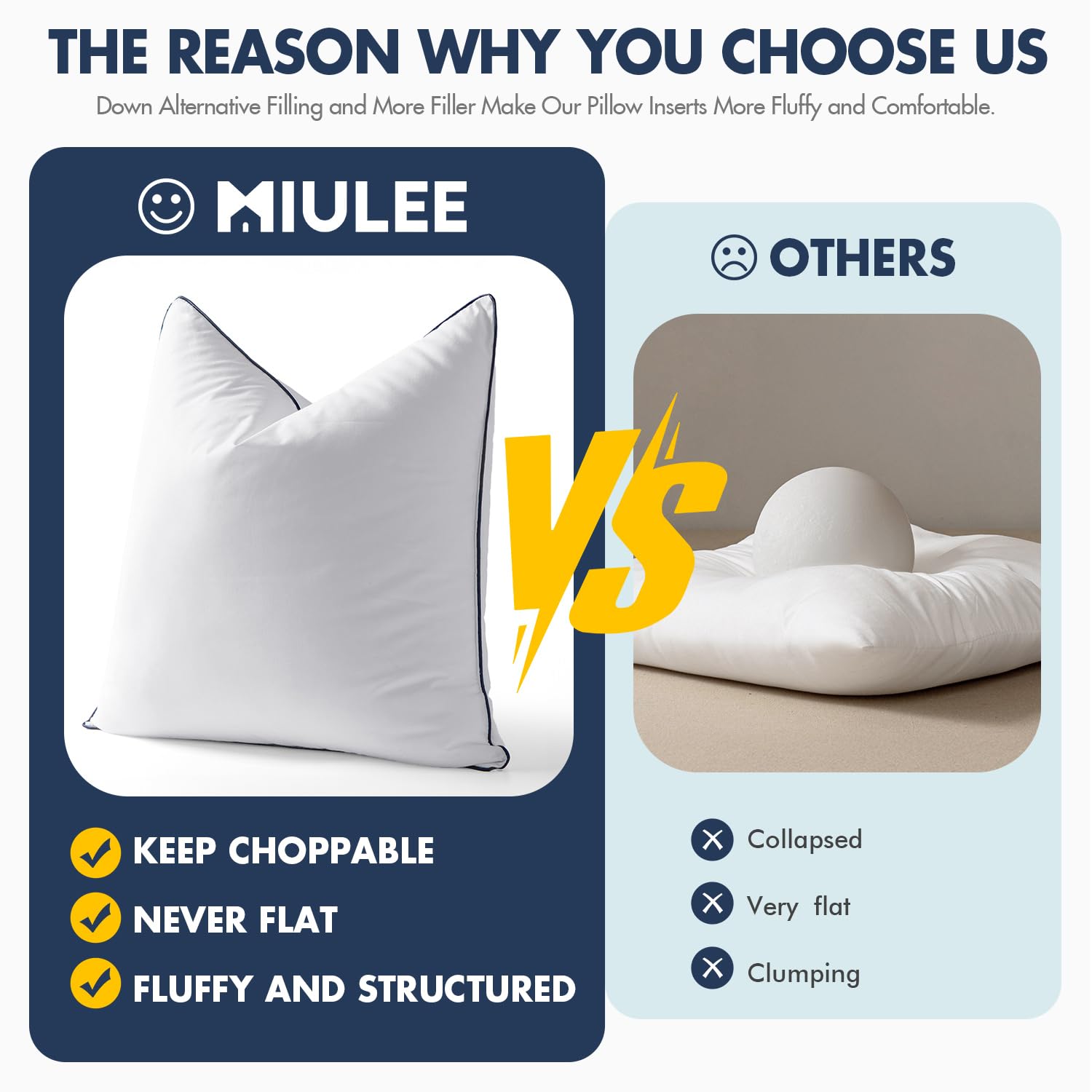 Inserciones MIULEE 20x20 mantienen su forma gracias a su diseño duradero.