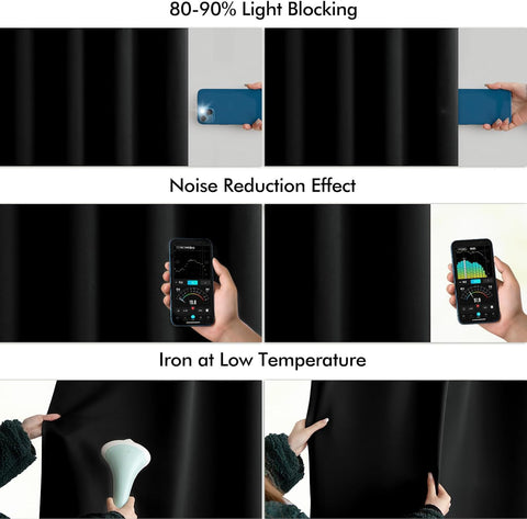 Cortinas MIULEE bloquean la luz para mayor privacidad y ambiente cómodo