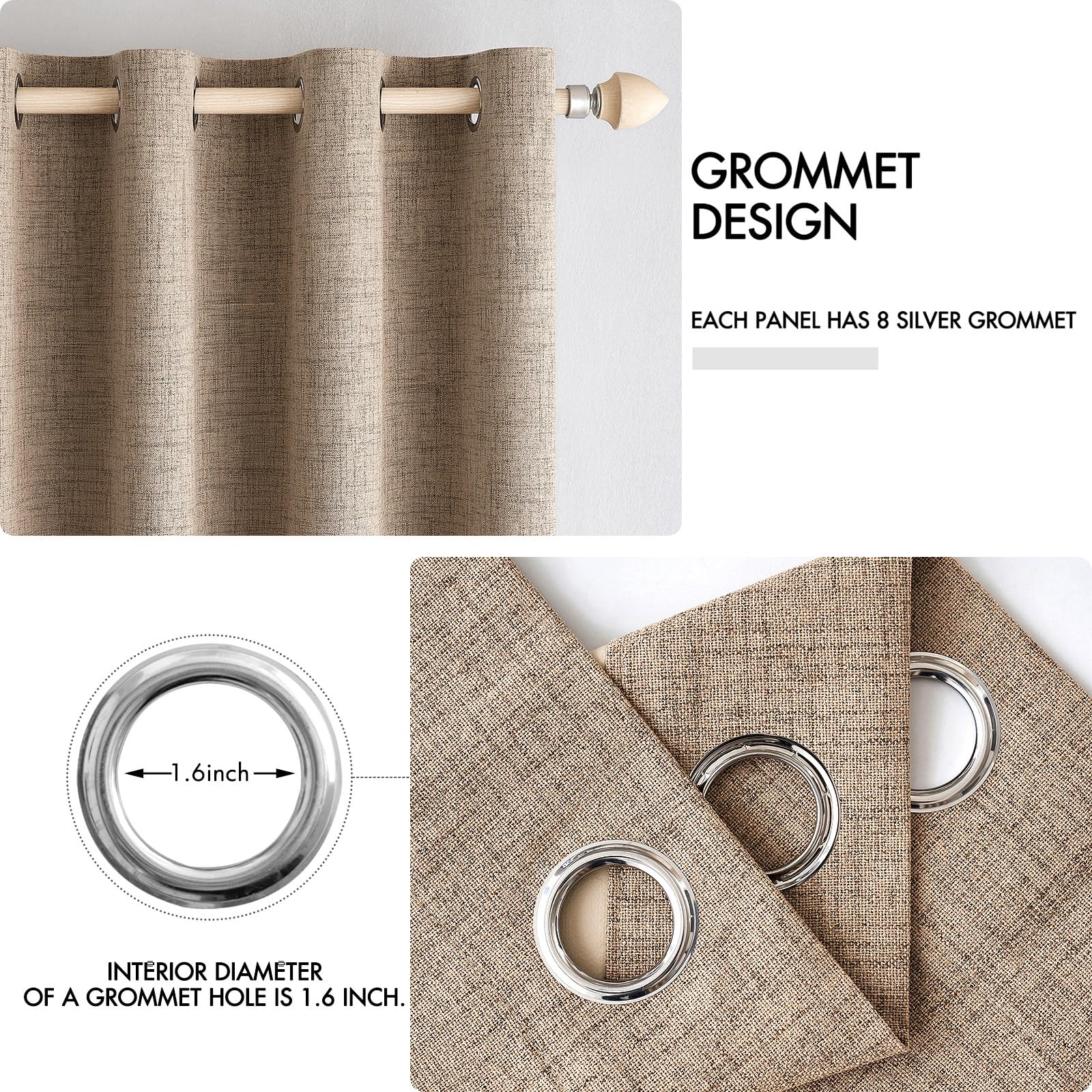 Textura de lino lujosa MIULEE transforma la habitación con estilo retro.