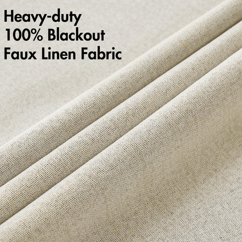 MIULEE cortinas de fácil cuidado en crema, listas para colgar y mantener.