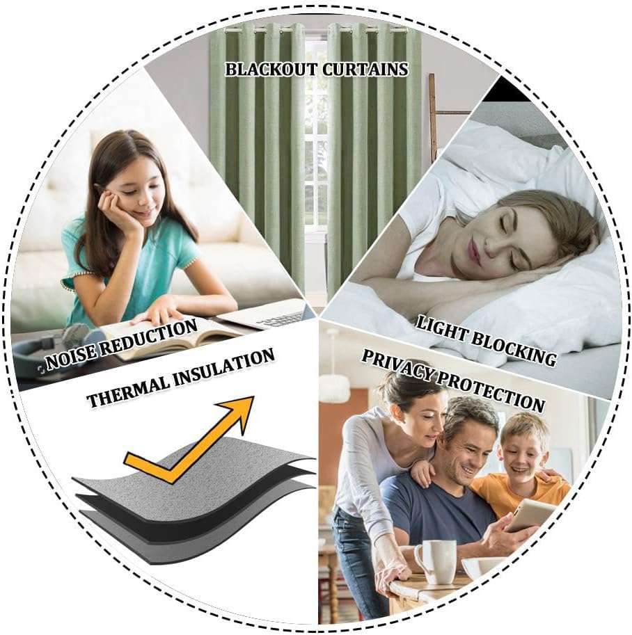 Instalación rápida de cortinas MIULEE con ojales