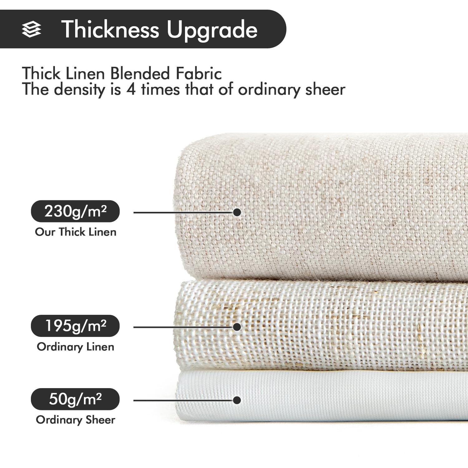 MIULEE cortinas con montaje de pestaña trasera y bolsillo para varilla.