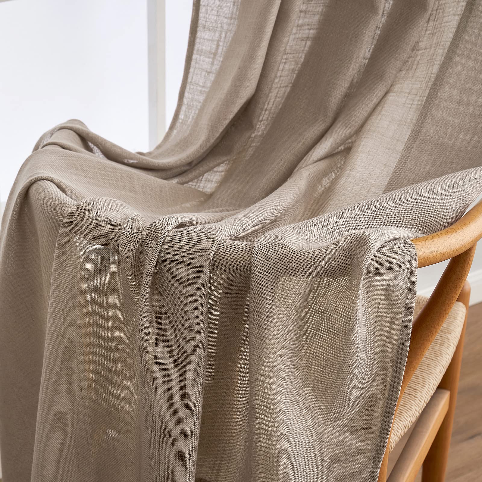 MIULEE cortinas con aspecto arpillera para estilo rústico en el hogar.