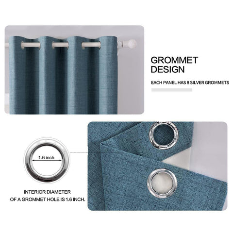 Cortinas MIULEE con ojales, fácil instalación y acabado moderno.