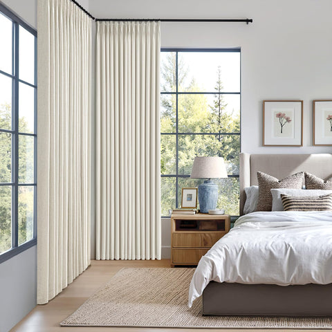 Cortinas MIULEE con forro opaco blanco para bloqueo de luz.