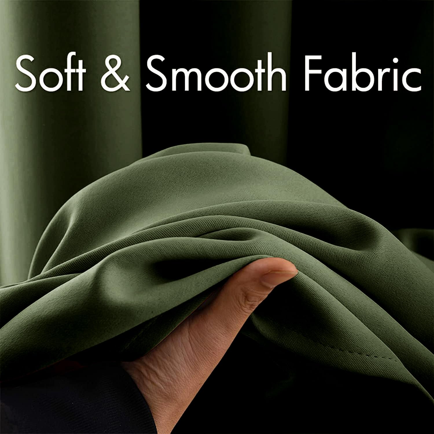 Tacto y color MIULEE verde oliva en un panel 52x84