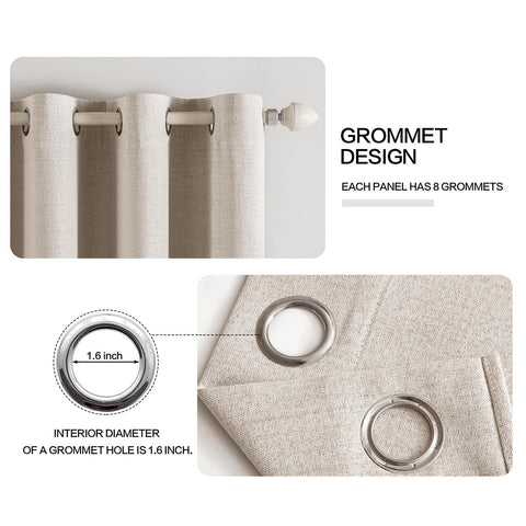 MIULEE Cortinas reducen el ruido y mejoran la privacidad en sala de estar