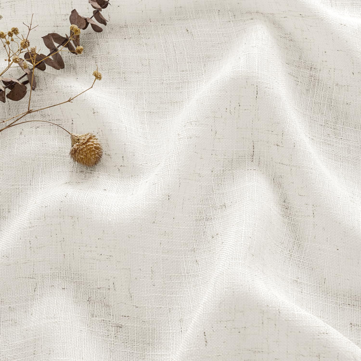 Toque suave de mezcla lino-poliéster de MIULEE