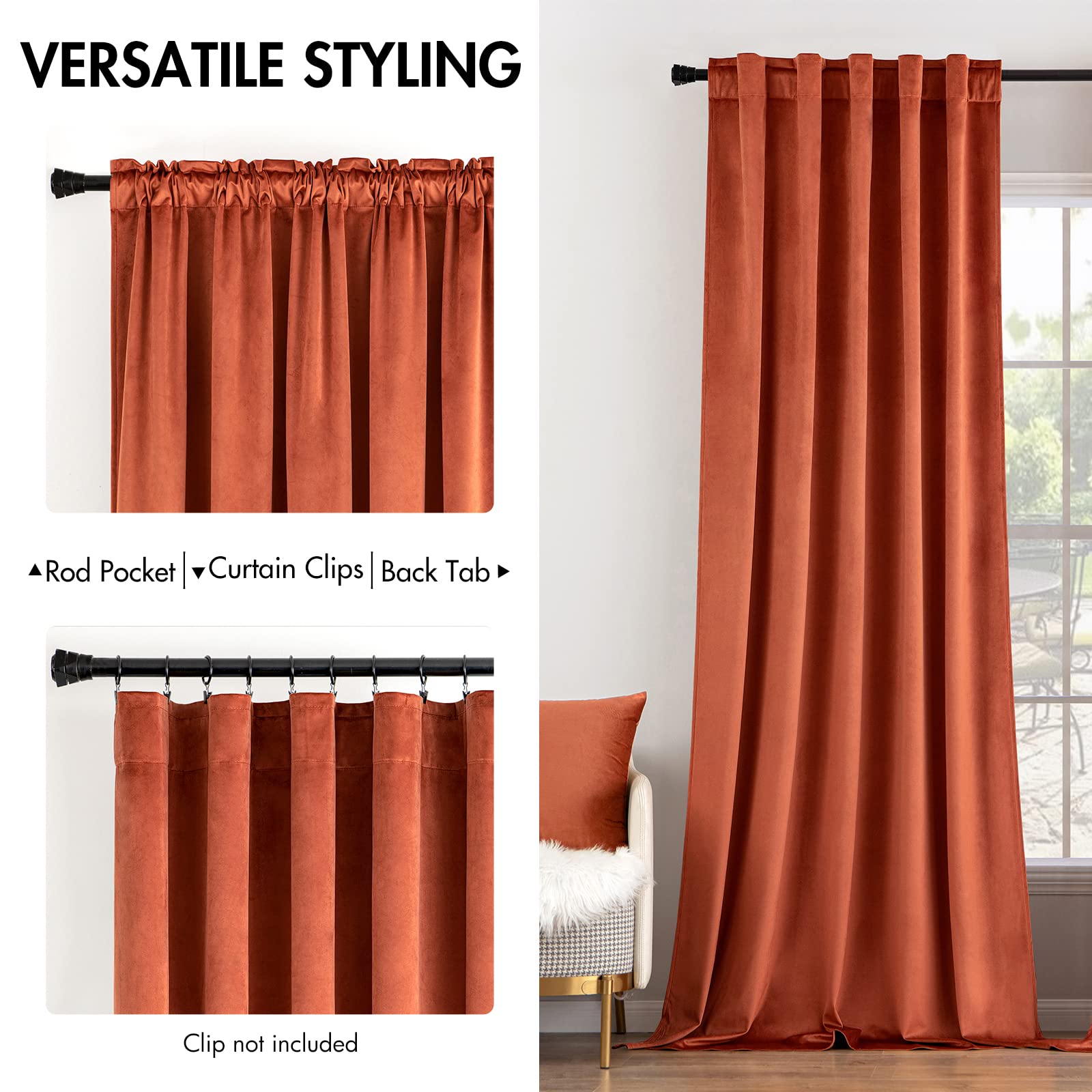 Textura suave de cortinas MIULEE Velvet para un ambiente lujoso.