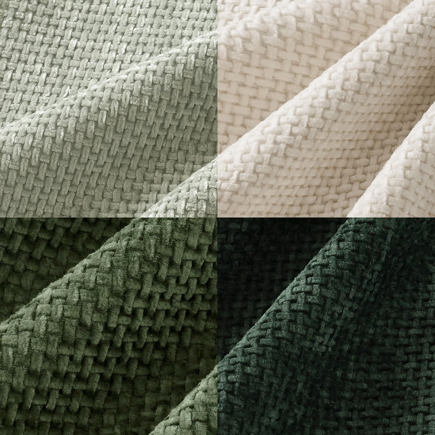 Detalle de la textura de chenilla MIULEE, sensación cálida y duradera.