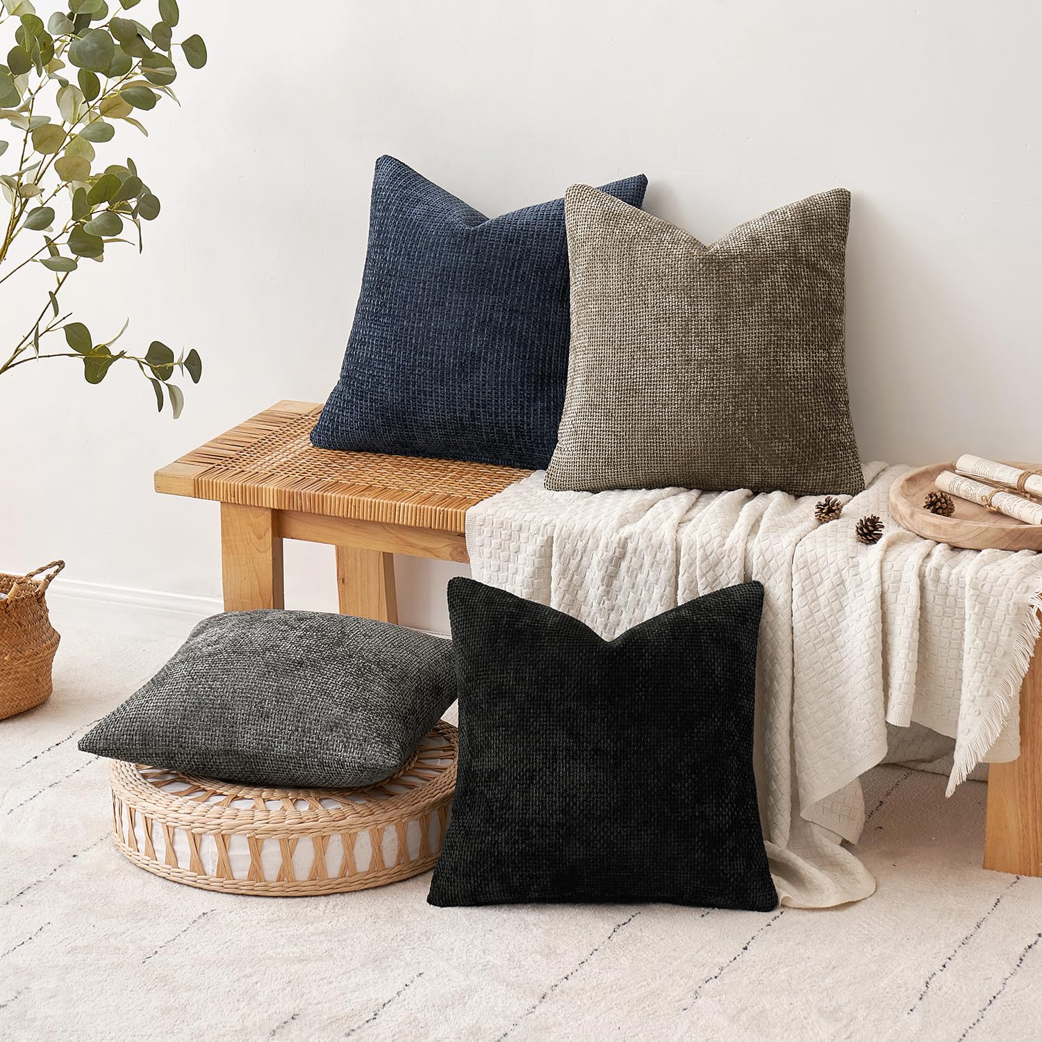 Funda MIULEE para cojín 18x18; ideal para renovar sala o dormitorio.