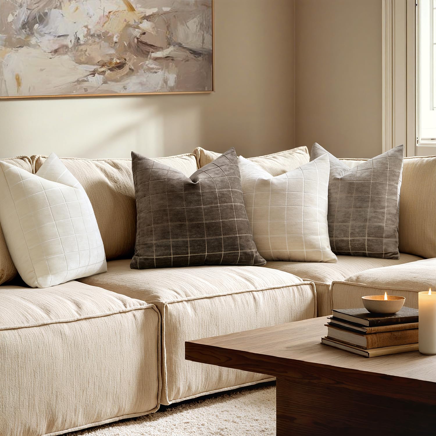 Cojín MIULEE con diseño vintage en chenille para ambiente cálido.