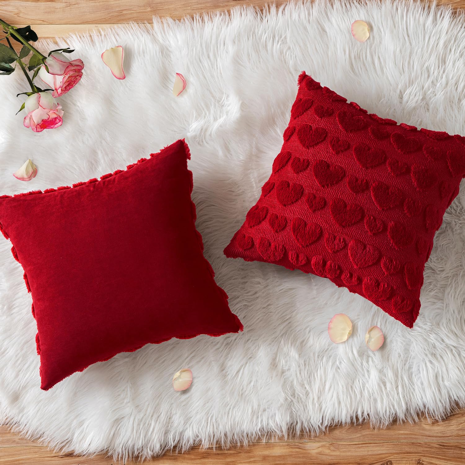 MIULEE funda-cojin cierre invisible valentines, acabado limpio y moderno