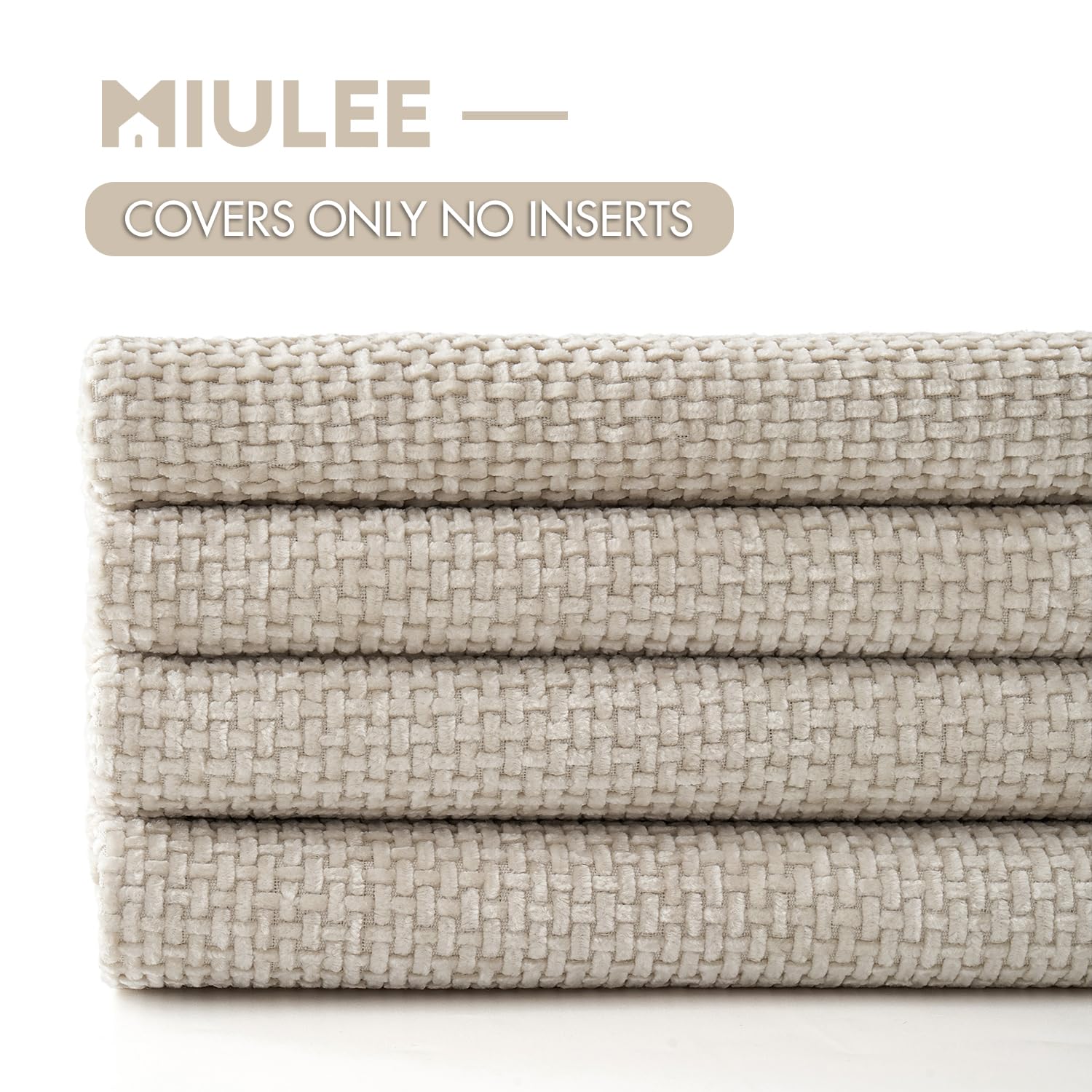 Funda MIULEE crema, aspecto elegante para sofá y sillón