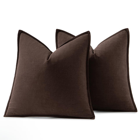 MIULEE funda cojin lino 24x24 ideal para habitación y sala.