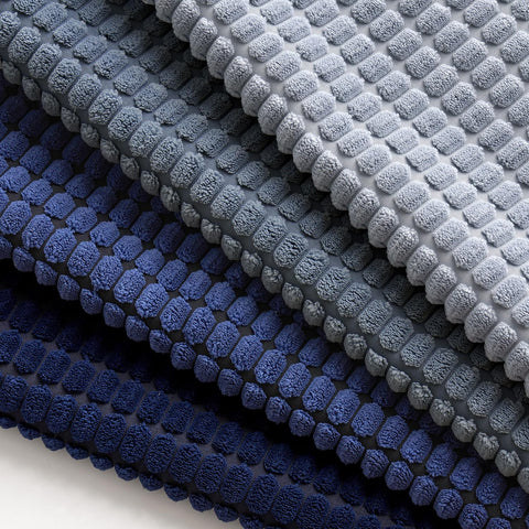 Fundas MIULEE para cojín de sala con corduroy azul.