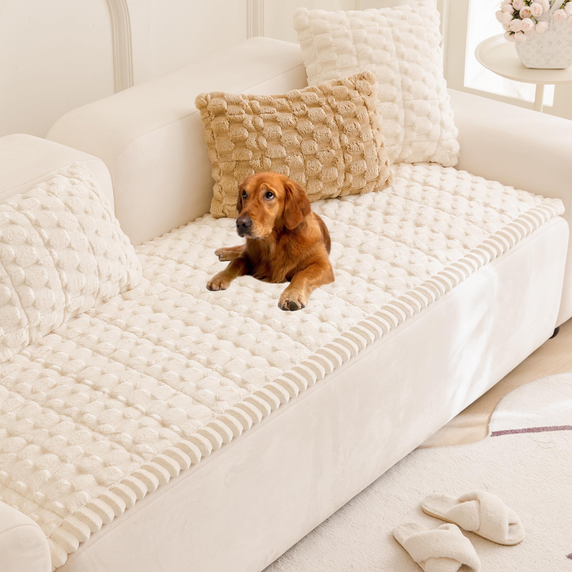 Mivnue cobertor-sofa-perro-antideslizante: evita deslizamientos y protege el mueble.