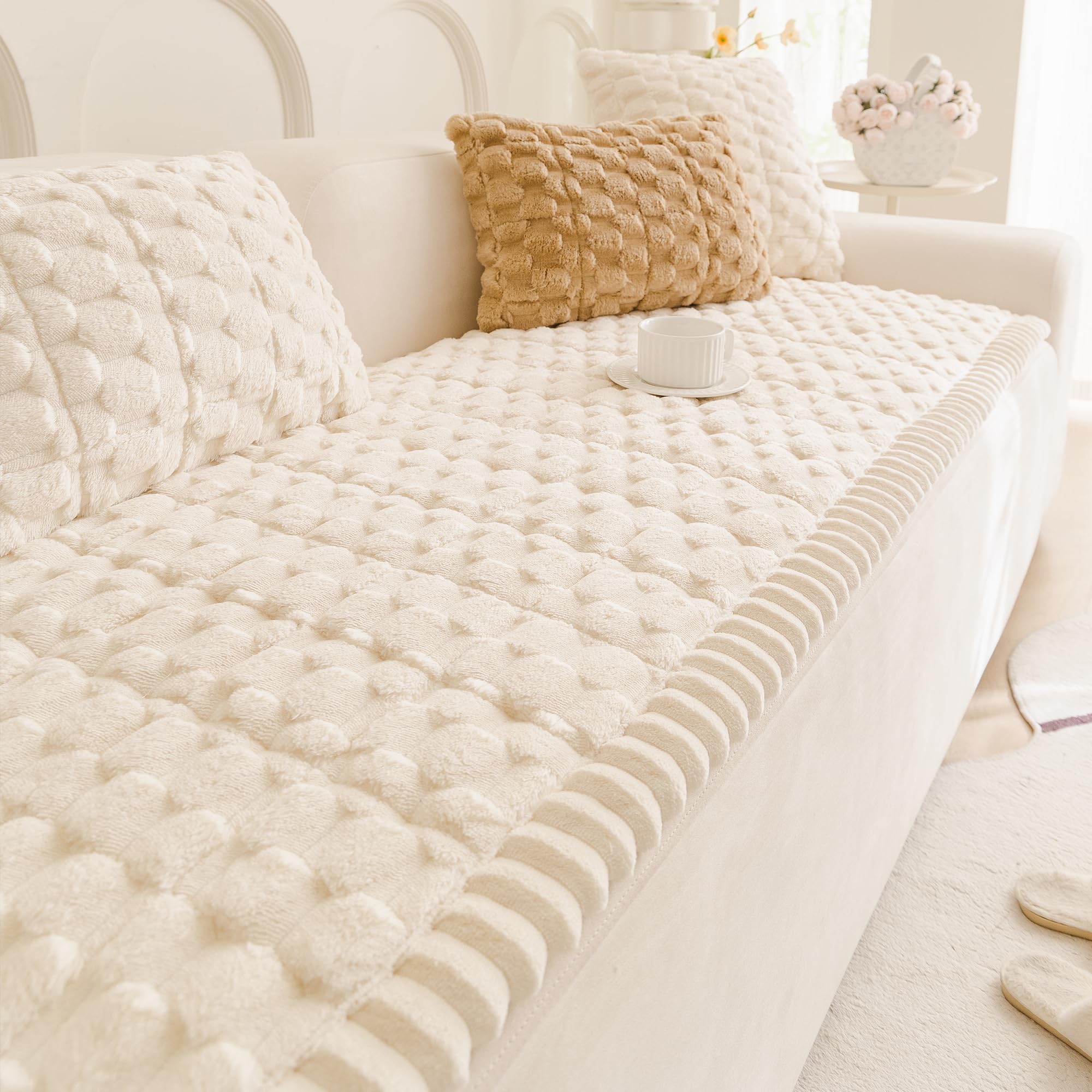 Mivnue cobertor-sofa-textura-suave: experiencia cómoda para ti y tu mascota.