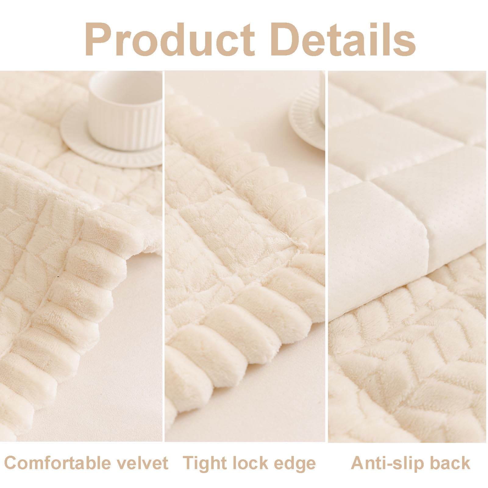 Diseño sencillo y moderno de la funda Mivnue en crema para interiores.