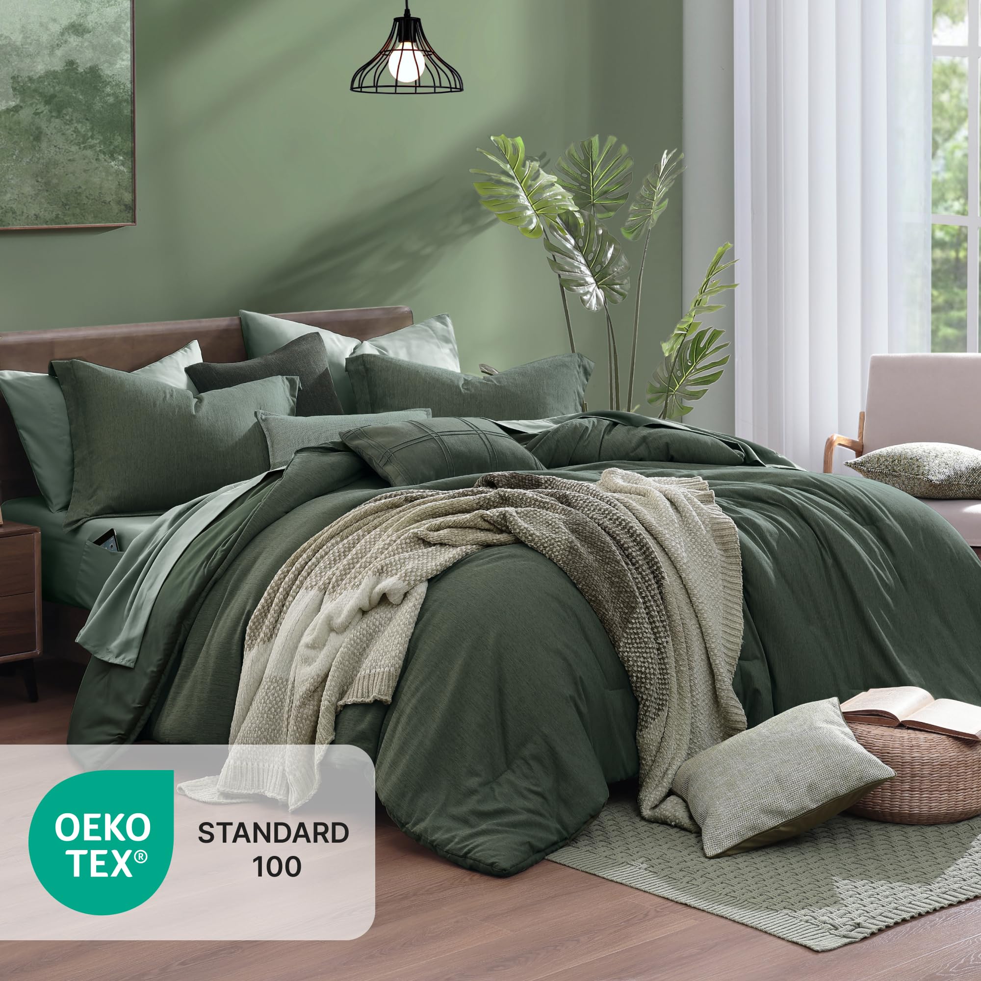 Edredón tamaño rey Monbix, dimensiones 102x90 para cama amplia