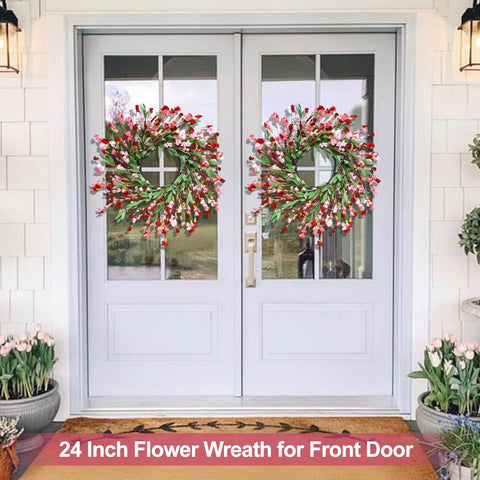 Corona MSMUH con flores silvestres, añade color vivo al ambiente.