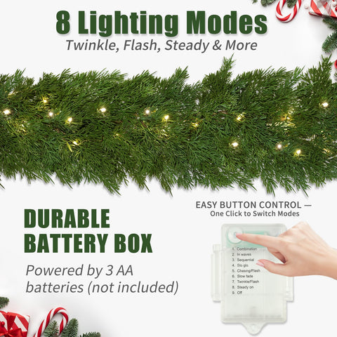 La guirnalda MSMUH iluminada es ideal para escaleras y entradas.