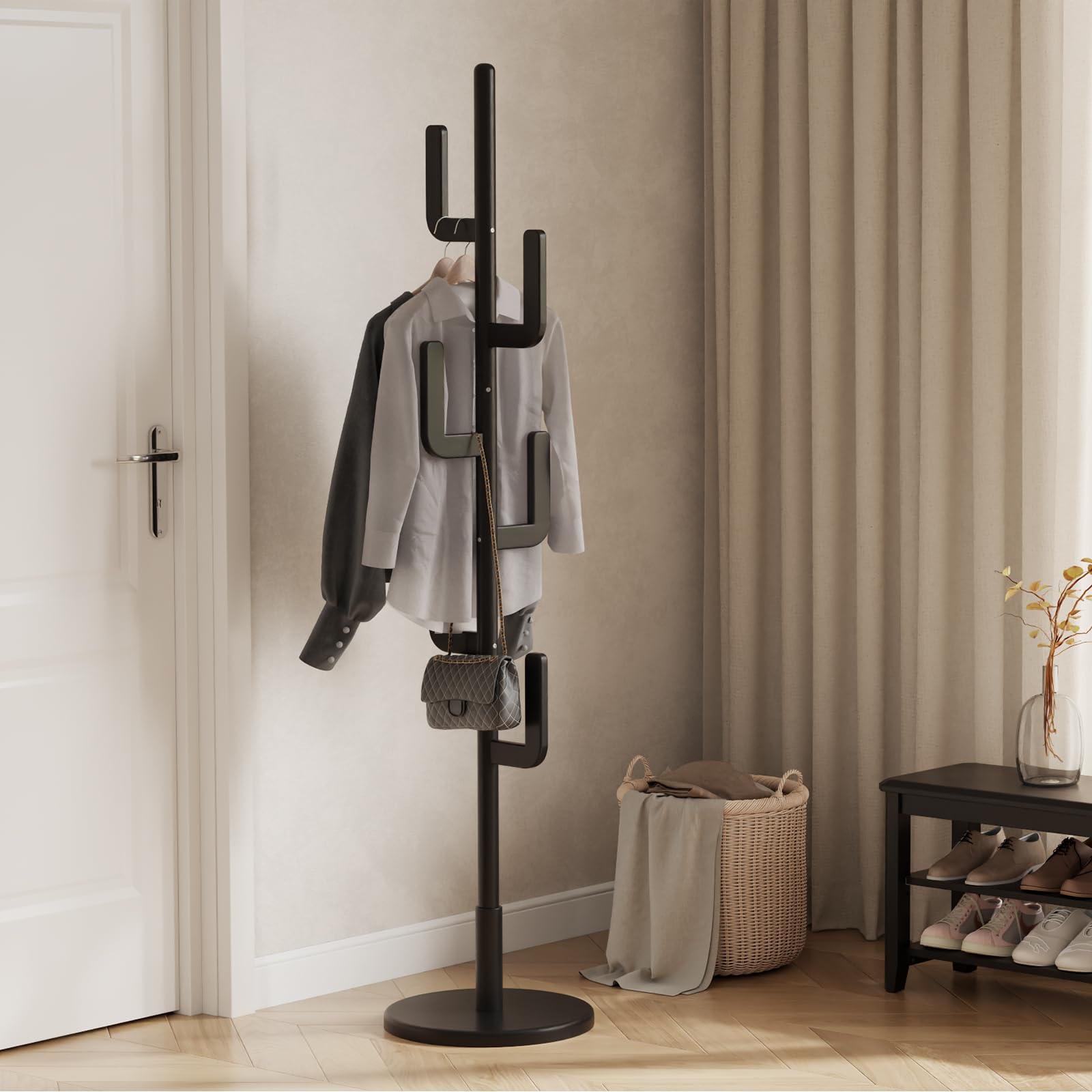 Muwele Perchero Cactus Diseño Vertical: evita dañar la ropa.