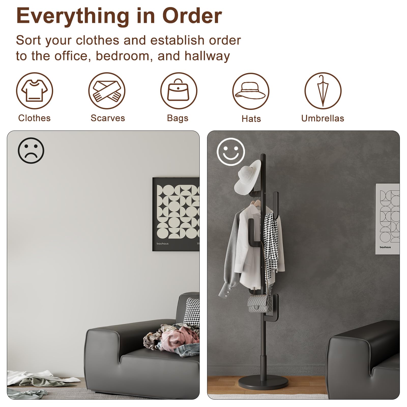 Muwele Perchero Cactus Madera Maciza: durabilidad y tacto natural.