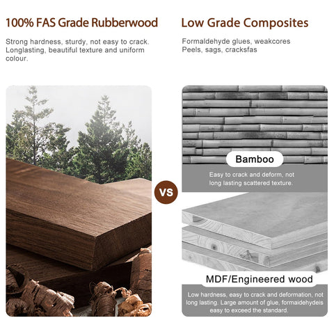 Acabado nogal marrón que realza la madera en Muwuele