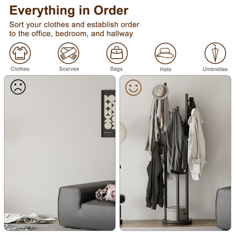 Muwuele perchero con diseño de arco suave y acabado pulido.