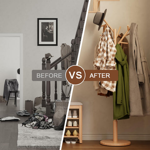 Uso en dormitorio o entrada con perchero independiente Muwuele