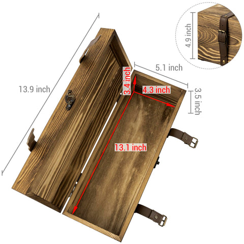 MyGift acabado madera quemada, ofrece estética vintage única.