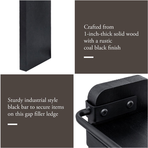 MyGift barra industrial negra, soporte estable para utensilios y frascos.