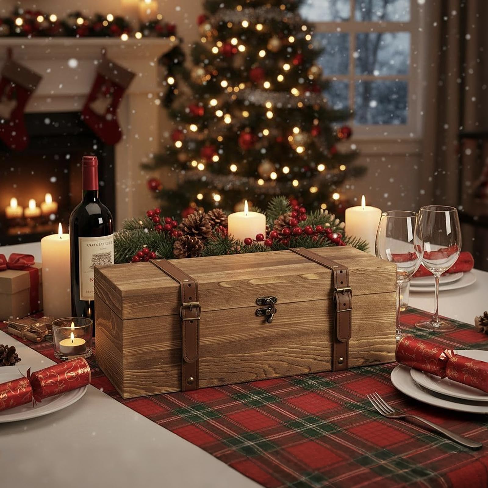 MyGift correas cuero ajuste, mantiene botellas estables durante transporte.